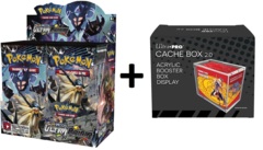 MINT Pokemon SM5 Ultra Prism Booster Box PLUS Acrylic Ultra Pro Cache Box 2.0 Protector